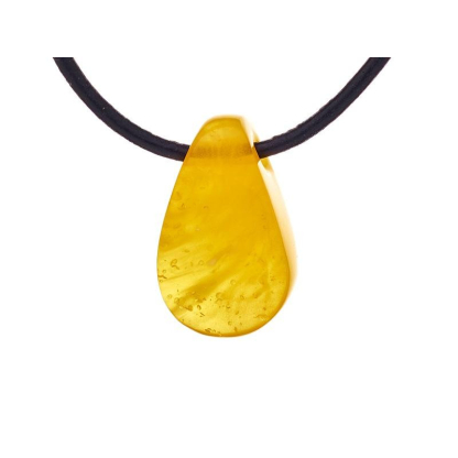 Collar con ámbar miel natural del Mar Báltico, longitud 42-45 cm