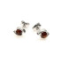 Ohrstecker mit Ostsee-Cognac-Bernsteinkugel, rhodiniertes Silber 925