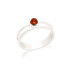 Ring mit natürlichem Cognac-Bernstein aus der Ostsee rund, gefertigt aus rhodiniertem Silber 925