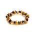 Pulsera con chips de ámbar multicolor, longitud 17-18 cm