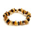 Pulsera con astillas de ámbar natural multicolor del Mar Báltico, longitud 19 cm