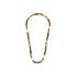 Collier avec ambre multicolore cylindrique, longueur 48 cm