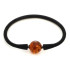 Pulsera con bola de ámbar coñac natural del mar Báltico, longitud 20 cm