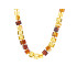 Collier avec ambre multicolore naturel de la mer Baltique cube, longueur 50