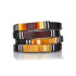 Bracelet avec ambre multicolore naturel de la mer Baltique, longueur 21 cm