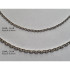 Rodyum kaplama gümüş Zincir 925/1000 kuvvet 0,30, uzunluk 45+3 cm