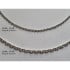 Chaîne en argent rhodié 925/1000, forçat 0,50, longueur 42+3cm
