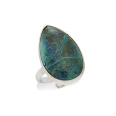 Anello con shattuckite blu...