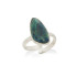 Bague avec shattuckite bleue naturelle, en argent rhodié 925
