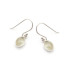 Boucles d'oreilles avec prehnite verte naturelle, en argent rhodié 925