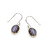 Pendientes con labradorita multicolor natural, en plata 925 rodiada