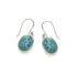 Orecchini con shattuckite blu naturale, in argento 925 rodiato