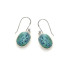 Pendientes con shattuckita azul natural, en plata 925 rodiada