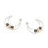 Pendientes con piedra de luna multicolor, en plata 925 rodiada