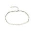 Pulsera con labradorita y meteorito, en plata 925 rodiada, longitud 16+3 cm