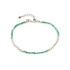 Bracciale con turchese, in argento 925 rodiato, lunghezza 16+3 cm