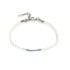 Bracelet avec pierre de lune et turquoise, argent rhodié 925, longueur 16+3 cm