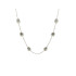 Collana con labradorite multicolore, in argento 925 rodiato, lunghezza 42+5 cm