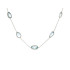 Colier cu topaz albastru natural, din argint 925 placat cu rodiu, lungime 41 + 5 cm