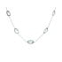 Halsketting met natuurlijke blauwe topaas, in 925 gerhodineerd zilver, lengte 41 + 5 cm