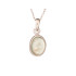 Pendentif avec prehnite verte ovale, en argent rhodié 925, hauteur 1+0,5 cm