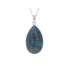 Colgante en forma de gota con shattuckita azul, plata 925 rodiada, altura 2,7+0,8 cm