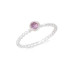 Bague avec améthyste violette naturelle, en argent rhodié 925