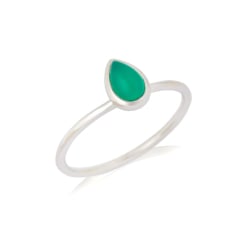 Ring met natuurlijke groene...
