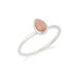 Ring mit natürlichem rosa Mondstein, aus rhodiniertem 925er Silber