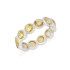 Anillo con cuarzo amarillo natural, en plata 925 rodiada