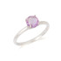 Bague avec améthyste violette naturelle, en argent rhodié 925