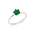 Bague avec aventurine verte naturelle, en argent rhodié 925