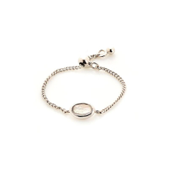 Beyaz ay taşlı oval...
