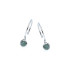 Pendientes con aventurina verde natural, en plata 925 rodiada