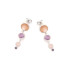Pendientes colgantes con piedras multicolores, plata 925 rodiada