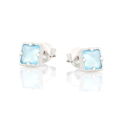 Earrings with natural blue...