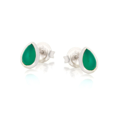 Orecchini con onice verde...