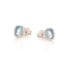 Oorbellen met natuurlijke blauwe chalcedoon, in gerhodineerd zilver 925