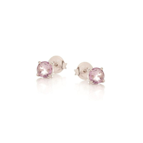 Orecchini con ametista viola naturale, in argento 925 rodiato