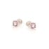Boucles d'oreilles avec améthyste violette naturelle, en argent rhodié 925