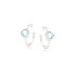 Piercing cu topaz albastru natural, din argint 925 placat cu rodiu