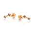 Piercing com iolita azul natural, em prata dourado 925