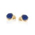 Orecchini con lapislazzuli blu naturali, in argento dorato 925