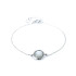 Bratara cu piatra lunara alba, din argint 925 placat cu rodiu, lungime 16+2 cm
