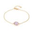 Armband mit natürlichem violettem Amethyst, aus 925er vergoldeter Silber, Länge 17+2 cm