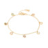 Bracciale con multipietre multicolori, in argento dorato 925, lunghezza 16+2 cm