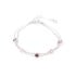 Bracelet avec multipierres multicolores, en argent rhodié 925, longueur 15+3 cm