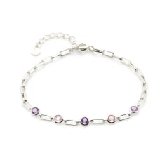 Armband met amethist en...