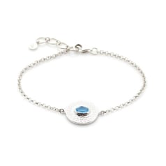 Armband met ovale blauwe...