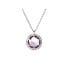Collier avec améthyste violette naturelle, en argent rhodié 925, longueur 42+3cm